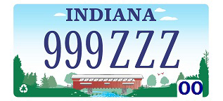 Indiana License Plate