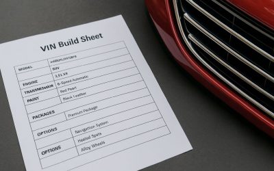 How to Read a VIN Build Sheet Step by Step