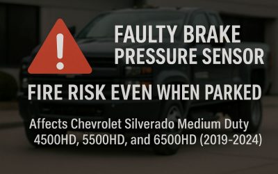 Faulty Brake Pressure Sensor: Fire Risk Even When Parked