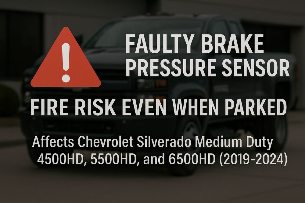 Faulty Brake Pressure Sensor: Fire Risk Even When Parked