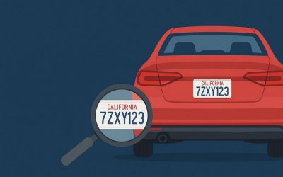 How do I find the owner of a car with a plate number in California?